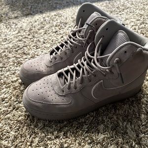 Grey Suede Nike Air Force 1s